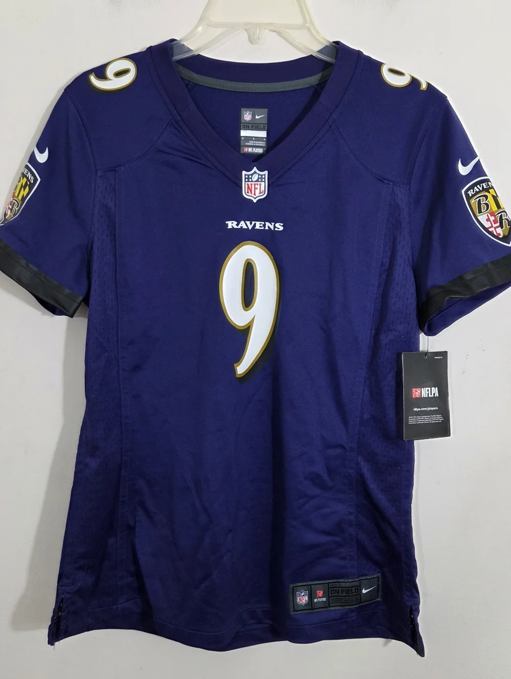 NWT Nike Ravens Football Jersey #9 Tucker Womens Medium NFL Fan Baltimore